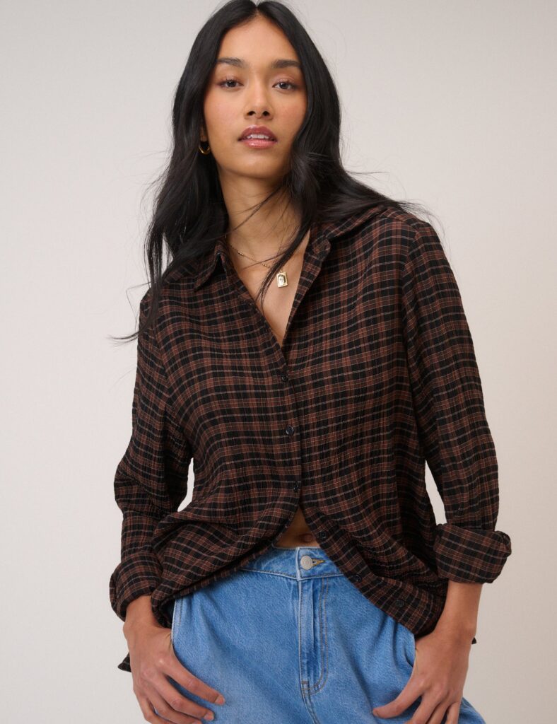 Softly Structured Black Checked Seasonal Shirt