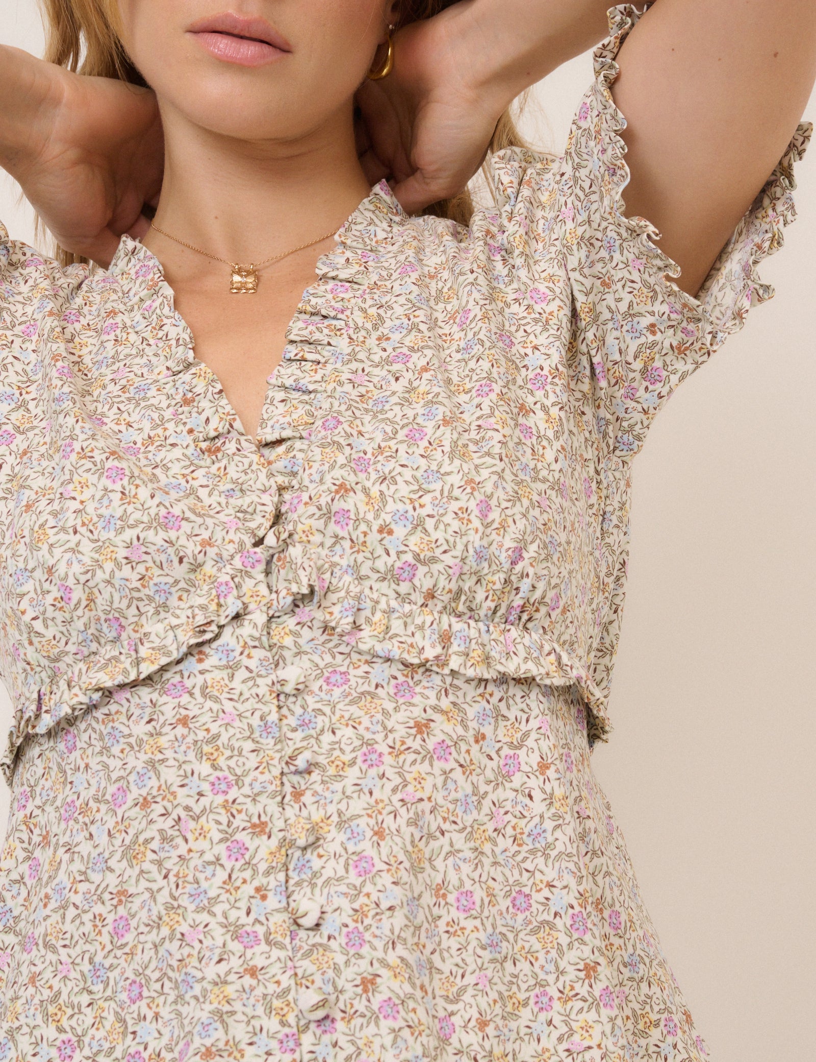 Versatile Pink Floral Seasonal Blouse