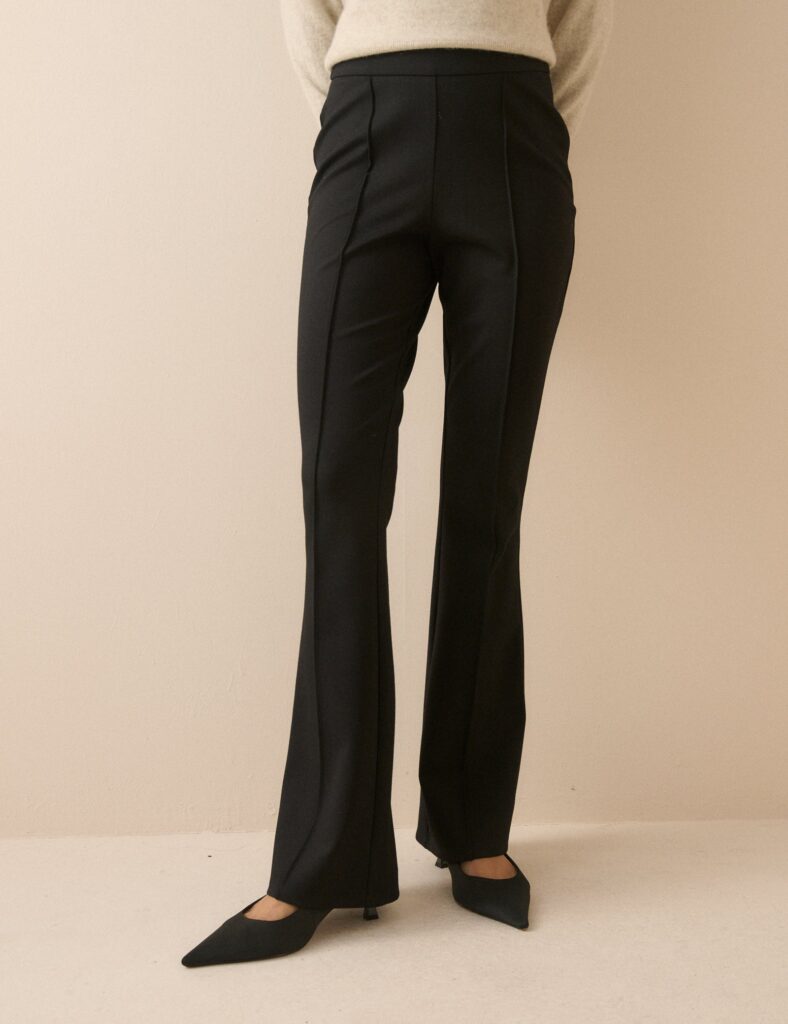Black High Waisted Modern Trousers