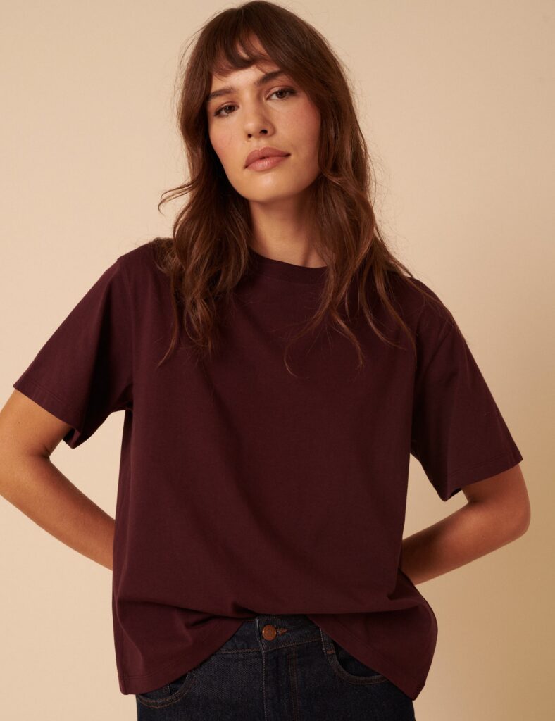 Elegant Burgundy Boxy Fit Shirt
