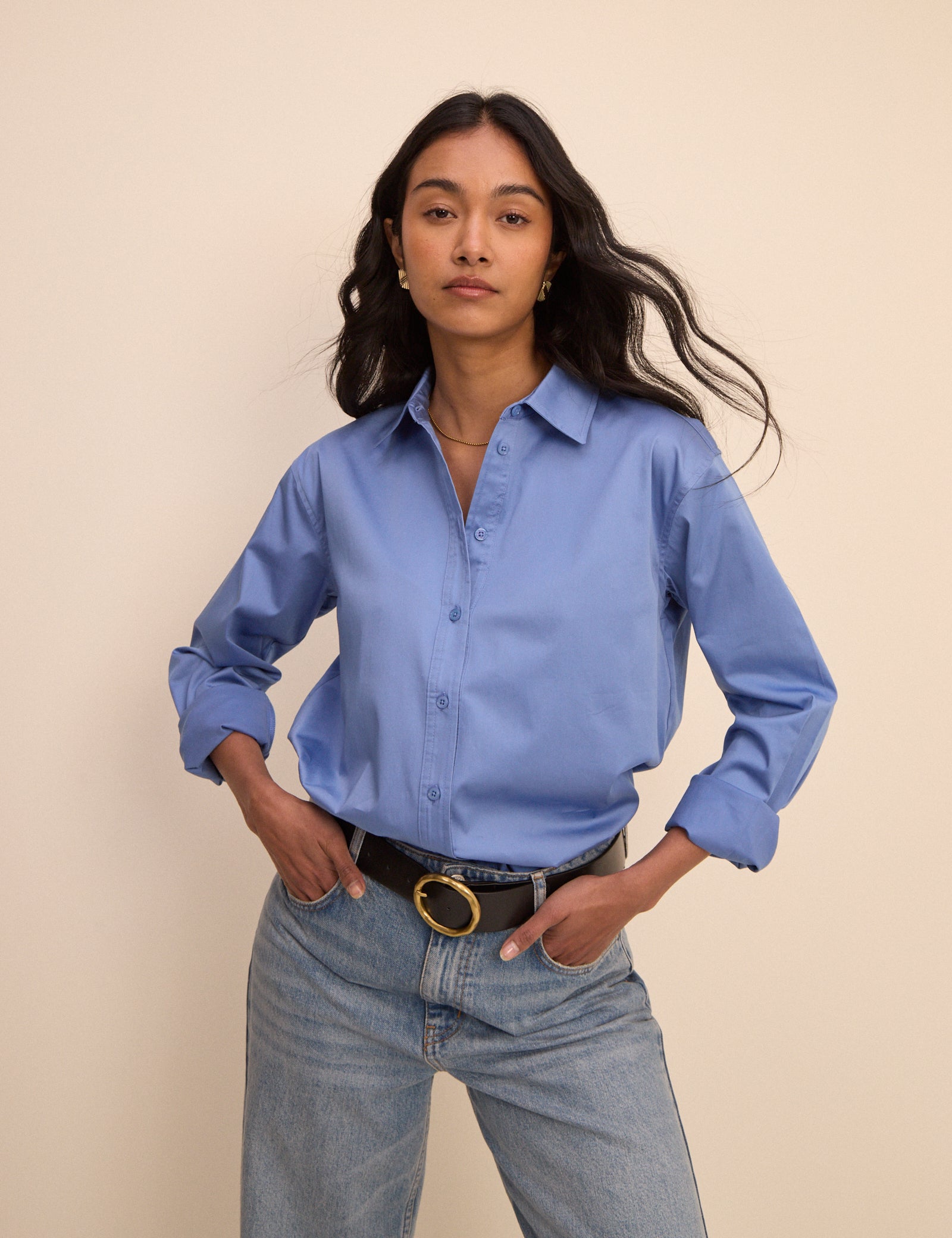 Relaxed Blue Relaxed Fit Shirt